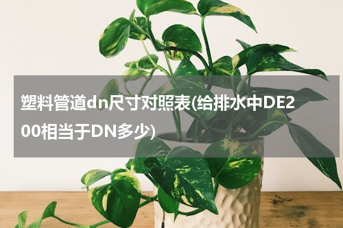 塑料管道dn尺寸对照表(给排水中DE200相当于DN多少)