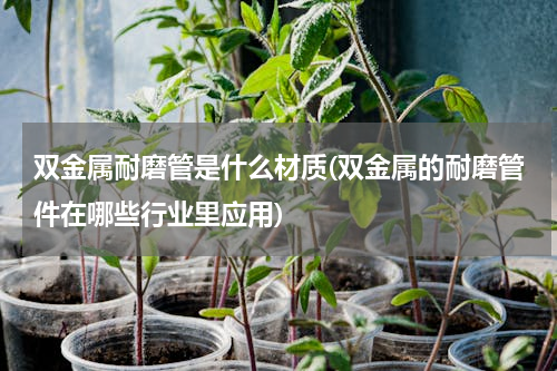 双金属耐磨管是什么材质(双金属的耐磨管件在哪些行业里应用)