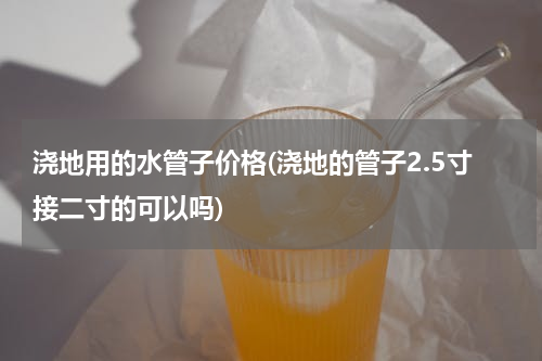 浇地用的水管子价格(浇地的管子2.5寸接二寸的可以吗)