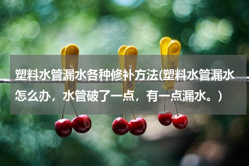 塑料水管漏水各种修补方法(塑料水管漏水怎么办，水管破了一点，有一点漏水。)