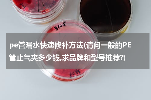 pe管漏水快速修补方法(请问一般的PE管止气夹多少钱,求品牌和型号推荐?)
