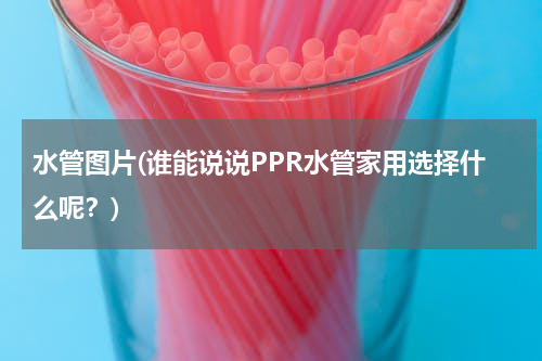 水管图片(谁能说说PPR水管家用选择什么呢？)