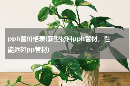 pph管价格表(新型材料pph管材，性能远超pp管材)